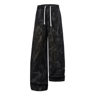 NASA STUSY美式复古2026新款秋冬装男款休闲长裤子加绒加厚卫裤