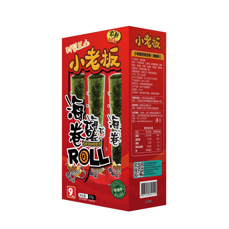 小老板泰国进口鱿鱼烧烤海苔卷