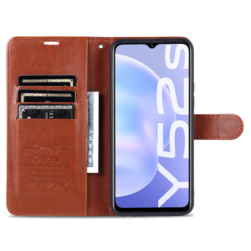 适用vivo Y52s手机壳翻盖式皮套插卡钱包款式防摔皮套保护套新款全包商务男女士软胶外壳高档皮夹