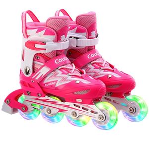 美洲狮轮滑鞋儿童初学者专业品牌溜冰鞋女童滑冰鞋直排轮旱冰鞋男