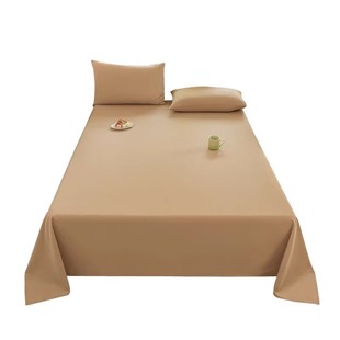 全棉水洗棉床单单件2025新款学生宿舍单人纯棉纯色被单枕套三件套