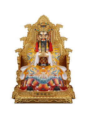 汉白玉五爷像龙五爷广济龙王菩萨广济龙王五爷像家用摆件供奉彩绘