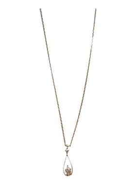 法式精致锆石水滴超超仙锁骨链女