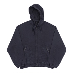 Vintage Zip Hoodie 古着手工做旧复古洗水连帽廓形拉链卫衣 帽衫