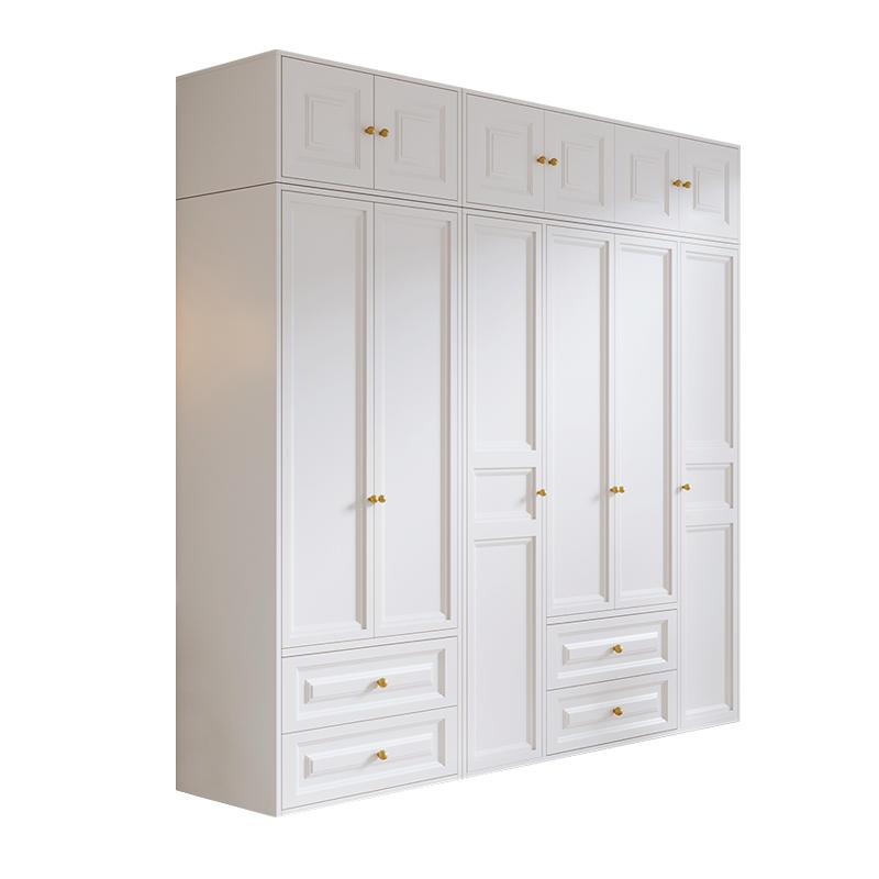 翘喜鹊奶油风钢制衣柜无甲醛衣橱家用儿童卧室大容量收纳柜储物柜