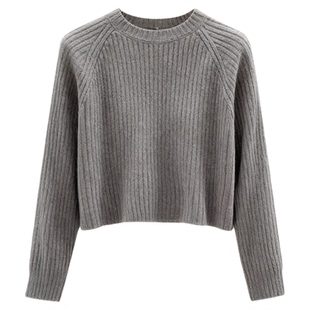 秒发！基础百搭款韩国2026高品质软糯亲肤经典圆领羊毛针织毛衣女