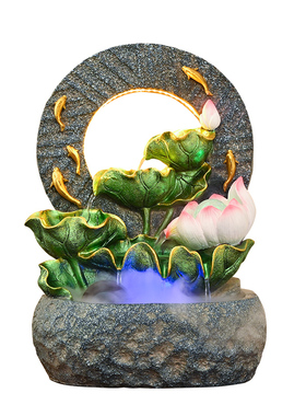 轻奢荷韵流水摆件循环水景观