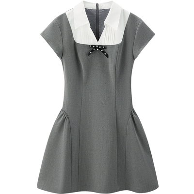 【焦点裙】乐町收腰版学院风高智通勤连衣裙女26夏季新款短款裙子