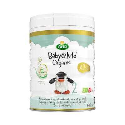 Arla宝贝与我丹麦进口 有机A2白金罐婴幼儿奶粉 2段600g 6-12个月