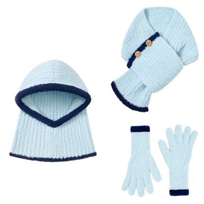纳柚儿童帽子手套围巾三合一秋冬