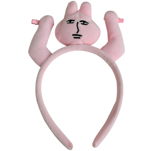 可爱粉红兔子搞怪发箍女洗脸防滑抓刘海创意头箍2026新款发卡发饰