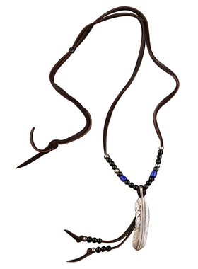 高桥吾郎纯银羽毛项链吊坠