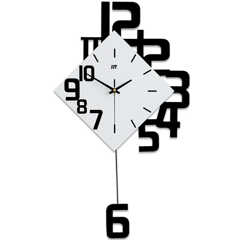 数字时尚个性风相框卧室静音钟表