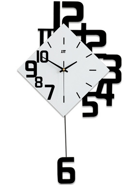 数字时尚个性风相框卧室静音钟表