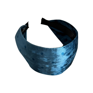 复古港风波点丝绒发箍女款宽边高颅顶头箍日常外戴发卡压发捆头饰