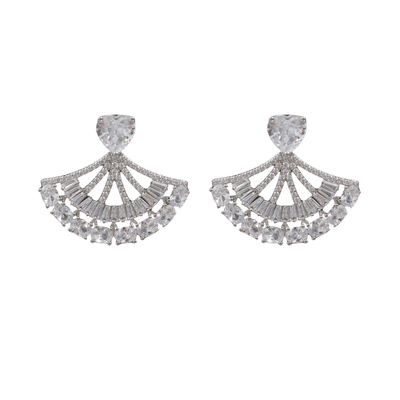 CrayonX扇形满钻耳环高级感