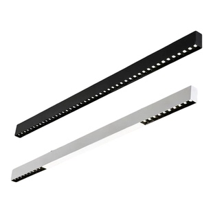 LED长条灯餐厅办公室吊灯智能调光三色变光防眩光一字格栅灯明装