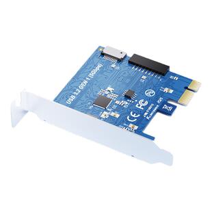 DIEWU电脑PCIex1转Type-e 20pin内置转接扩展卡USB集线器