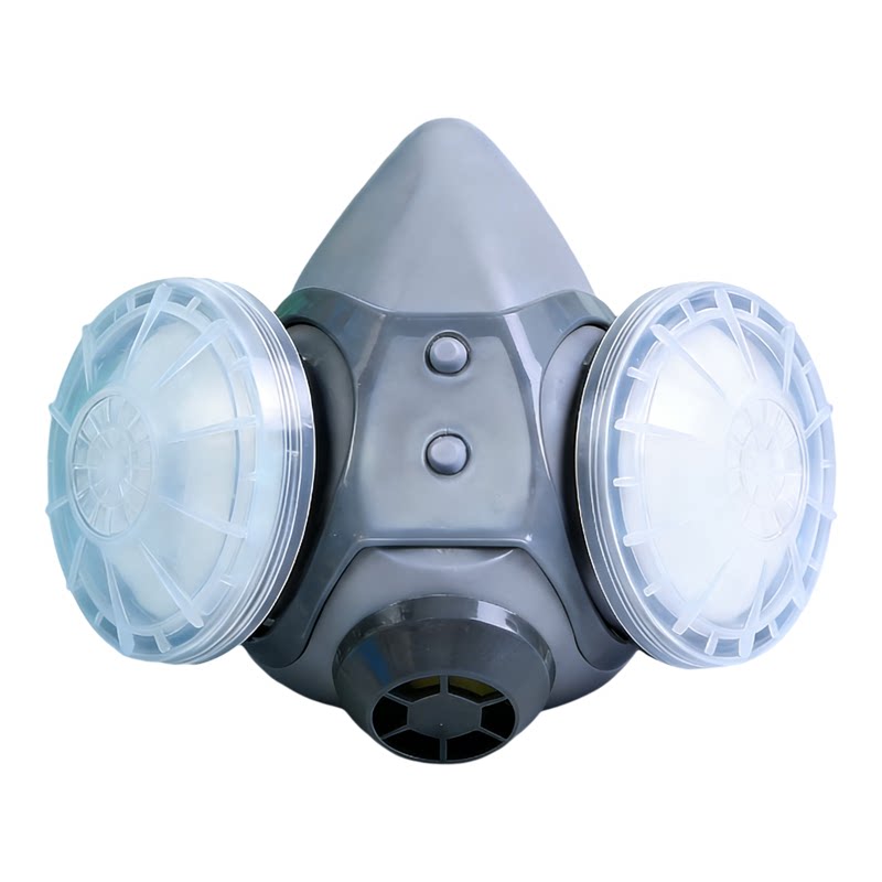 实验室专用半面具煤矿粉尘烟毒消防油漆生化防护呼吸器防尘面罩