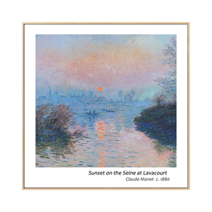 莫奈电表箱装饰画 正方形上翻ins电闸壁画现代简约配电箱遮挡挂画