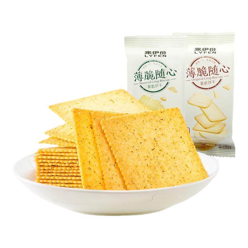 来伊份薯脆饼干500g咸香薄脆