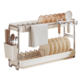 厨房碗碟收纳架台面家用多功能放碗盘碗筷碗架小型置物架沥水架子