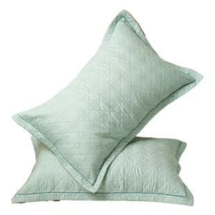 全棉夹棉枕套纯棉一对装加厚40X60男士防头油超大号枕头套50x80cm