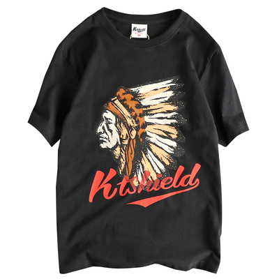 印第安人复古印花短袖t恤