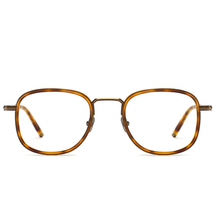 纯钛眼镜框男款近视可配宽145mm复古板材玳瑁日系手工眼镜架高档