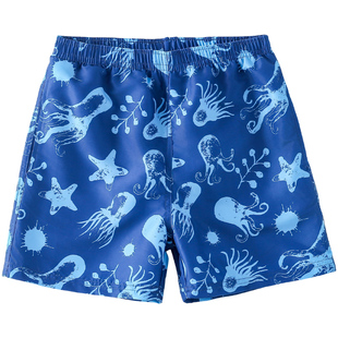 棉花堂男童中大童宽松儿童沙滩裤小童海边平角裤休闲裤五分裤短裤