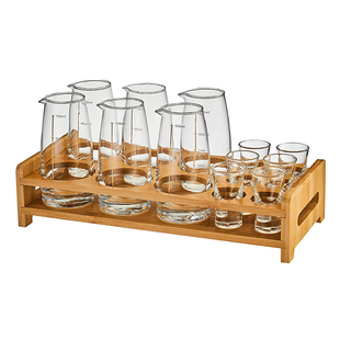 薇草白酒分酒器套装家用小号玻璃红酒洋酒扎壶100ml醒酒器带刻度