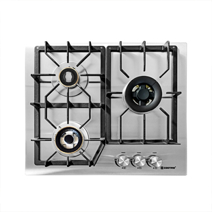 COOTAW C三眼燃气灶四眼家用嵌入式不锈钢定时煤气炉多头灶具炉灶