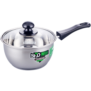 顺达304不锈钢加厚复底单柄奶锅小煮锅汤锅辅食多用煮面锅牛奶锅
