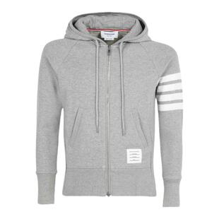 THOM BROWNE 男士 棉质经典简约拉链款休闲长袖开衫外套300175