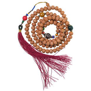 非鱼之家原创设计凤眼菩提子108颗念珠流苏项链 复古个性西藏挂饰