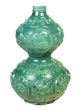 和田玉碧玉葫芦手把件玉石把玩
