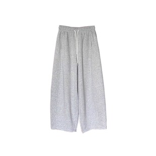 灰色小个子弯刀运动裤子春季大码女装九分休闲卫裤今年流行梧桐裤