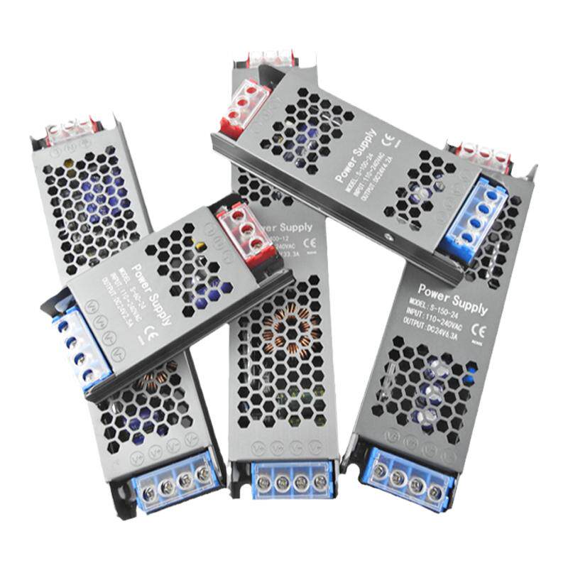 led电源220转12v24v100w300w1a2a3a4a细长条黑金刚线型灯带变压器