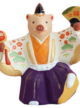 深海出口开运吉祥陶瓷日式风摆件