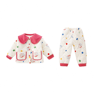 儿童冬季珊瑚绒加厚女孩家居服