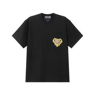 Versace范思哲 VJC男士宽松版圆领短袖T恤银泰百货 300095