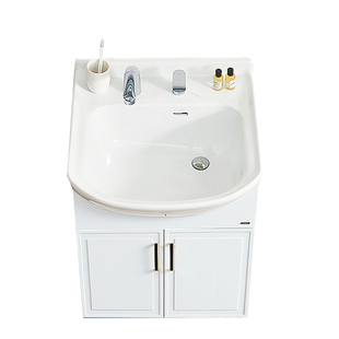 箭牌陶瓷一体盆浴室柜盆洗漱盆台上盆双孔台盆手面大肚盆 398/369