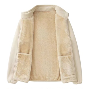 东北奥摇粒绒抓绒衣2025新款男女冲锋衣内胆加绒加厚防风防寒外套