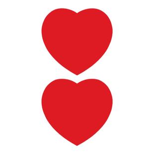 彩色爱心圆点不干胶大号姓名贴纸心形撕名牌幼儿园衣服记号自粘名字贴大张红色圆形手臂贴胸牌手写标签臂贴