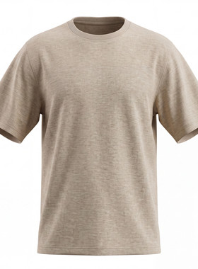 莱赛尔羊毛轻薄纯色短袖T恤