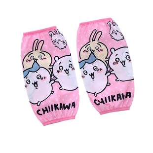 卡通库洛米儿童袖套可爱女童毛绒套袖吃饭画画羽绒服外套防脏护袖