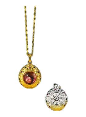 藏式民族风s925纯银金轮嘎乌盒吊坠镀金项链可打开情侣镂空吊坠