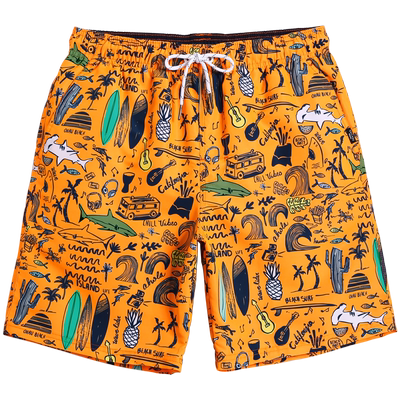 沙滩裤Gella亮眼撞色宽松可下水
