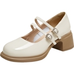 TATA他她女鞋冬季甜美百搭玛丽珍鞋百搭小皮鞋圆头单鞋子WGB01BQ4