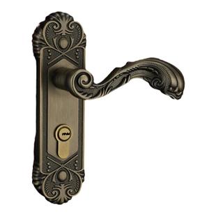 青古铜静音单舌门锁室内木门欧式复古仿古铜老式单舌50锁孔距F123